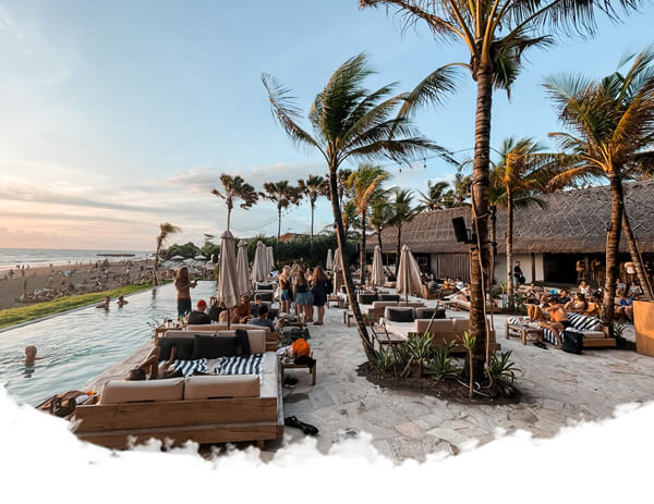 Experience the bohemian charm of Canggu with its surf breaks, hip cafes, and vibrant street art.