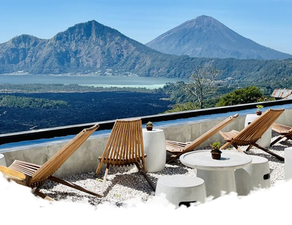 Marvel at the breathtaking vistas of Mount Batur and its serene crater lake. Book now our services.
